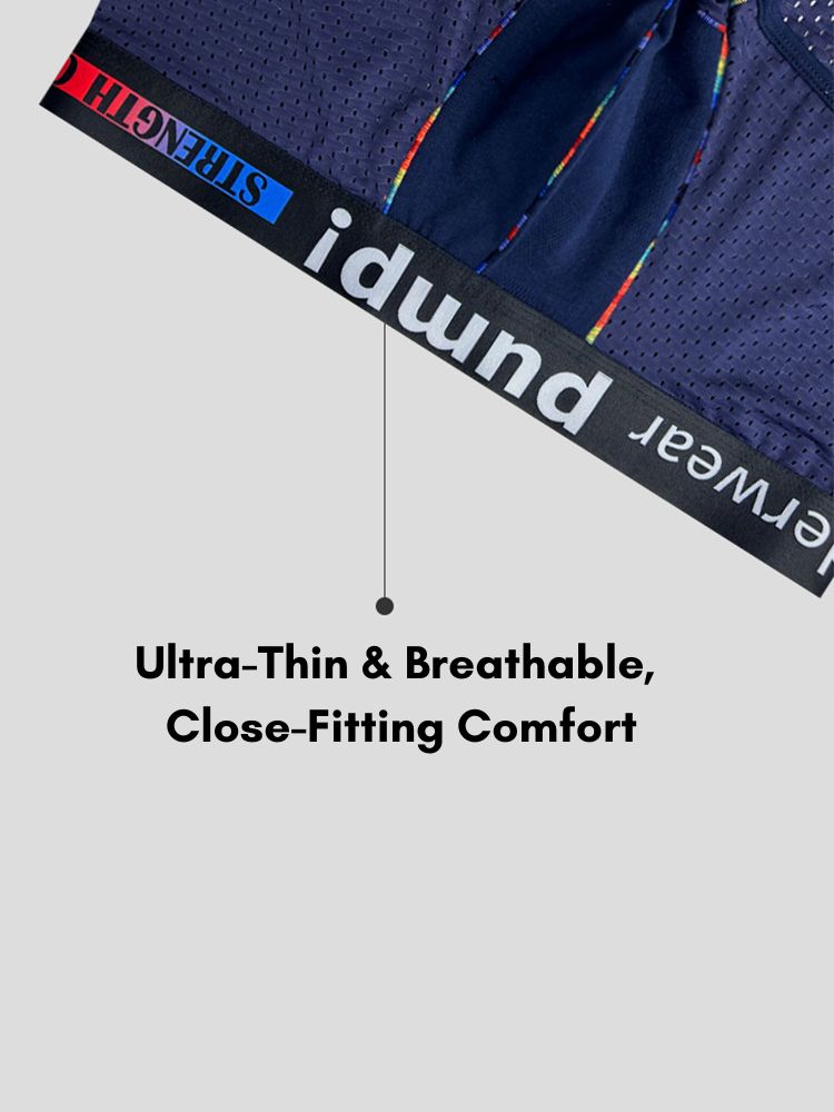 2 Pack Men's Athletic Mesh Trunks with Sculpted Pouch and Stretch Fit | dmunderwear detail image 8