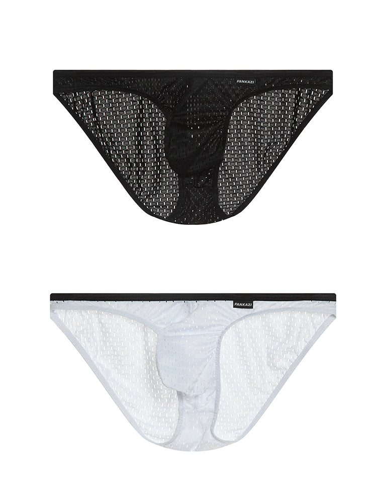 Men's Low-rise Mesh U-shaped Convex Pocket Sports Briefs | dmunderwear variant image