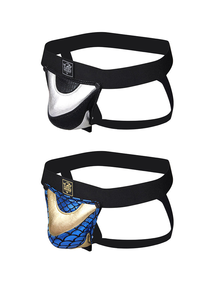 2 Pack Men's Low-Rise Sexy Contoured Pouch Lightweight Jockstrap | dmunderwear variant image