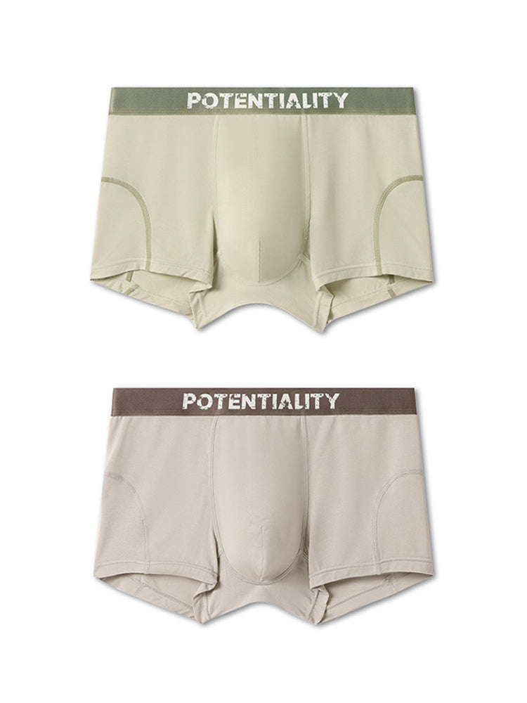 2 Pack Men's Mid-Rise Ultra-Soft Modal Antibacterial High-Stretch Trunks | dmunderwear variant image