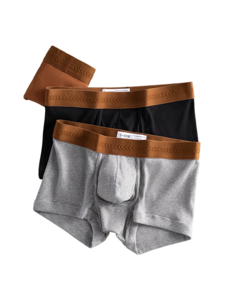 2 Pack Men's Mid-Rise Ultra Soft Premium Cotton Comfy Waistband Trunks | dmunderwear detail image 11