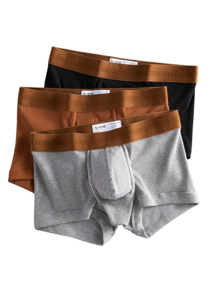 2 Pack Men's Mid-Rise Ultra Soft Premium Cotton Comfy Waistband Trunks | dmunderwear detail image 13