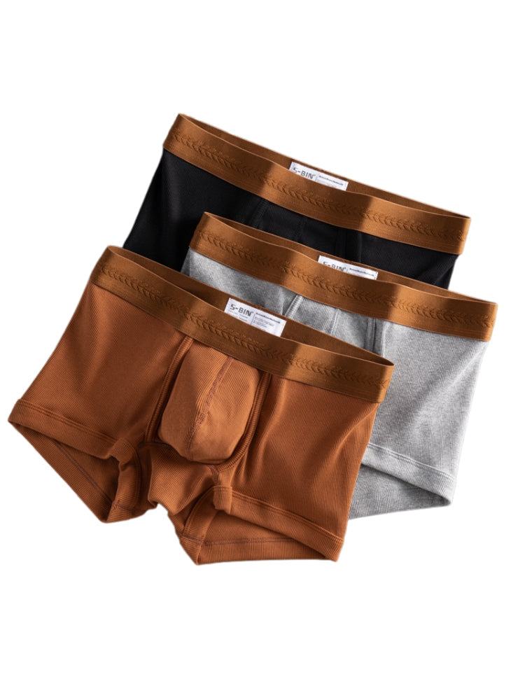2 Pack Men's Mid-Rise Ultra Soft Premium Cotton Comfy Waistband Trunks | dmunderwear detail image 14