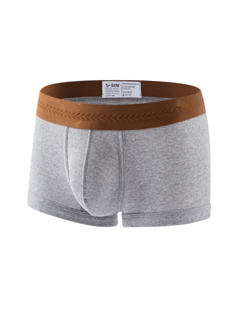 2 Pack Men's Mid-Rise Ultra Soft Premium Cotton Comfy Waistband Trunks | dmunderwear detail image 16