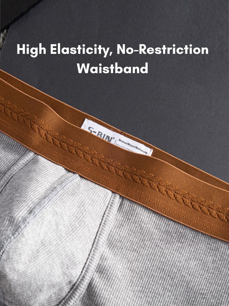 2 Pack Men's Mid-Rise Ultra Soft Premium Cotton Comfy Waistband Trunks | dmunderwear detail image 6