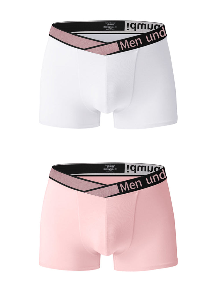 2 Pack Men's Modal Breathable U-Pouch Trunks | dmunderwear variant image