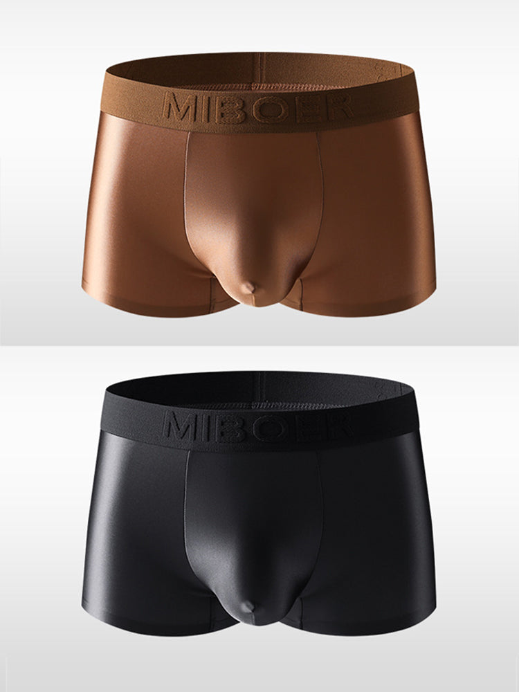 2 Pack Men's Premium Ice Silk Ultra-Soft Lightweight & Airy Trunks | dmunderwear detail image 16
