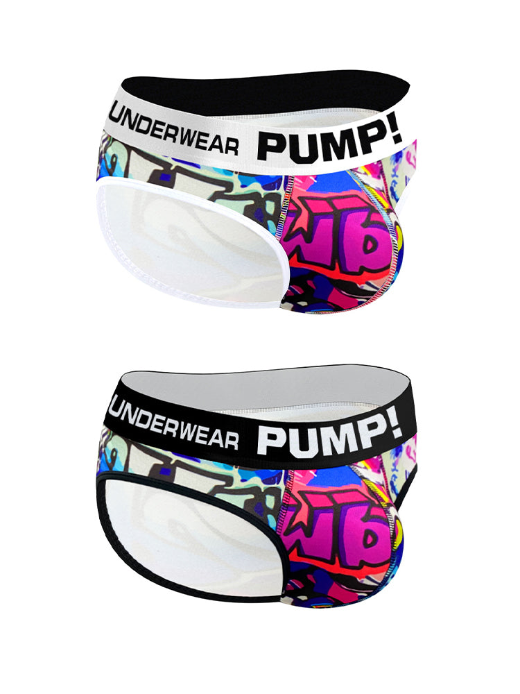 2 Pack Men's Printed Sexy & Trendy Low-Rise Breathable Casual Briefs | dmunderwear variant image