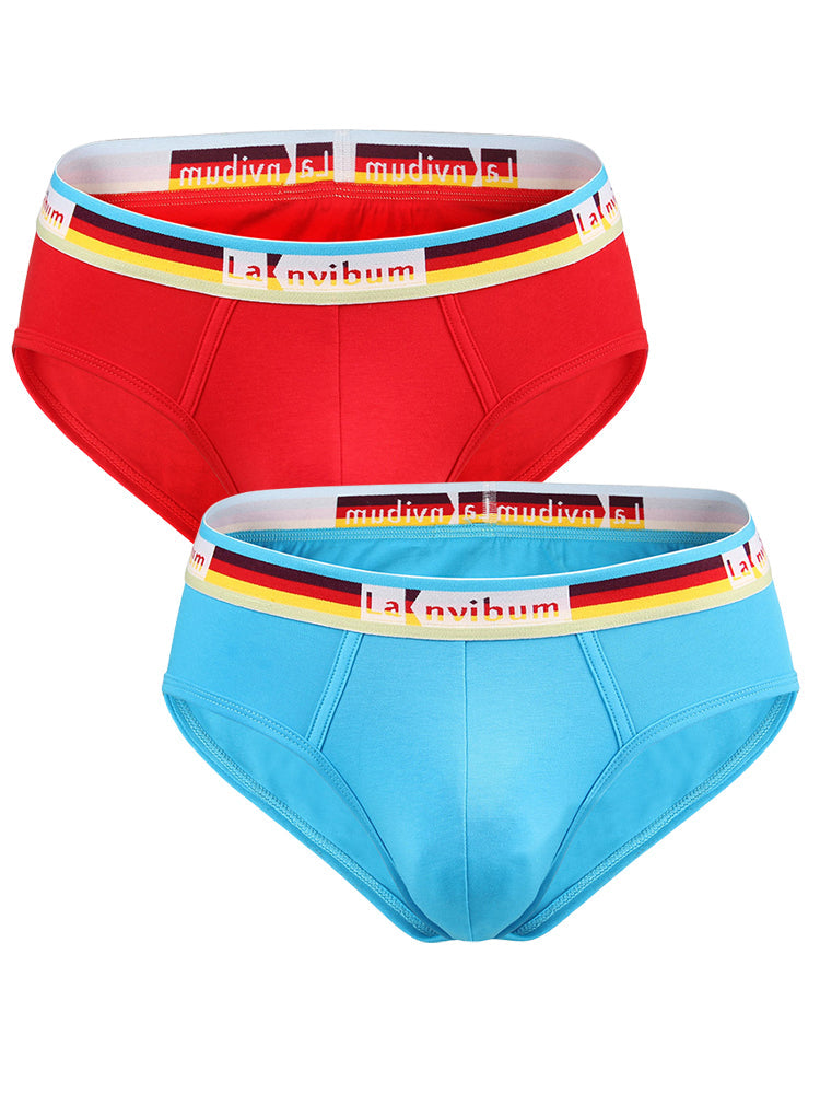 2 Pack Men's U Pouch Rainbow Pride Briefs | dmunderwear variant image
