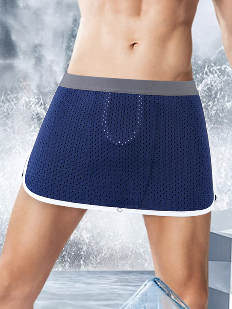 Men's Button Casual U-Shaped Roman Skirt Dual-Purpose Arrow Pants Underwear | dmunderwear detail image 7