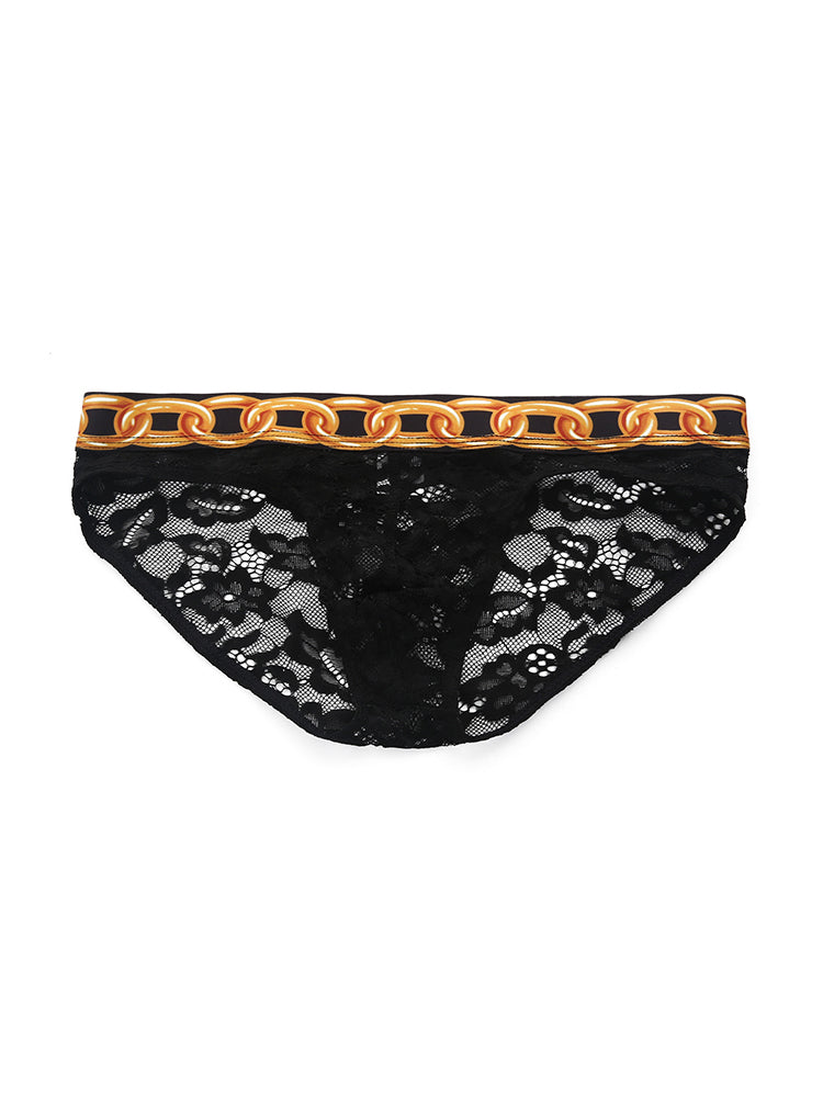 2 Pack Men's Sexy Lace Lightweight & Airy Sporty Cut Breathable Odor-Control Bikini | dmunderwear detail image 1