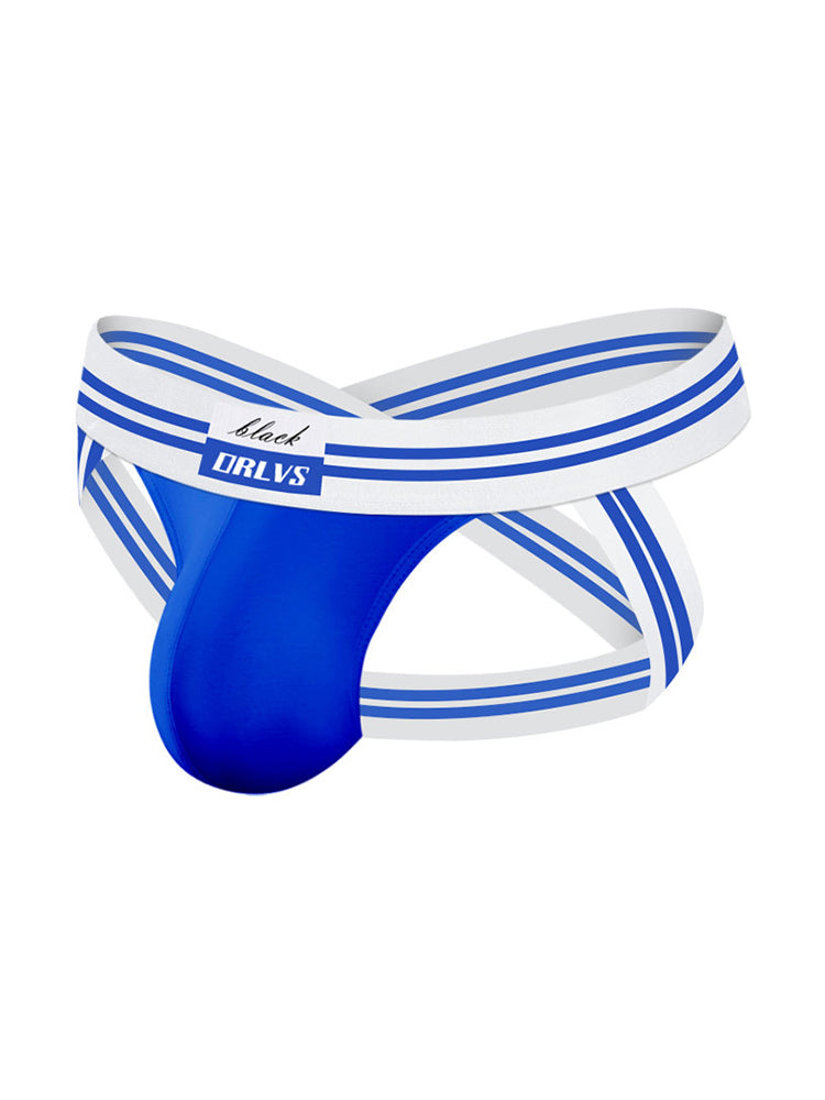 2 Pack Men's Sexy Low-Rise Breathable Trendy Design Lightweight Jockstrap | dmunderwear detail image 1