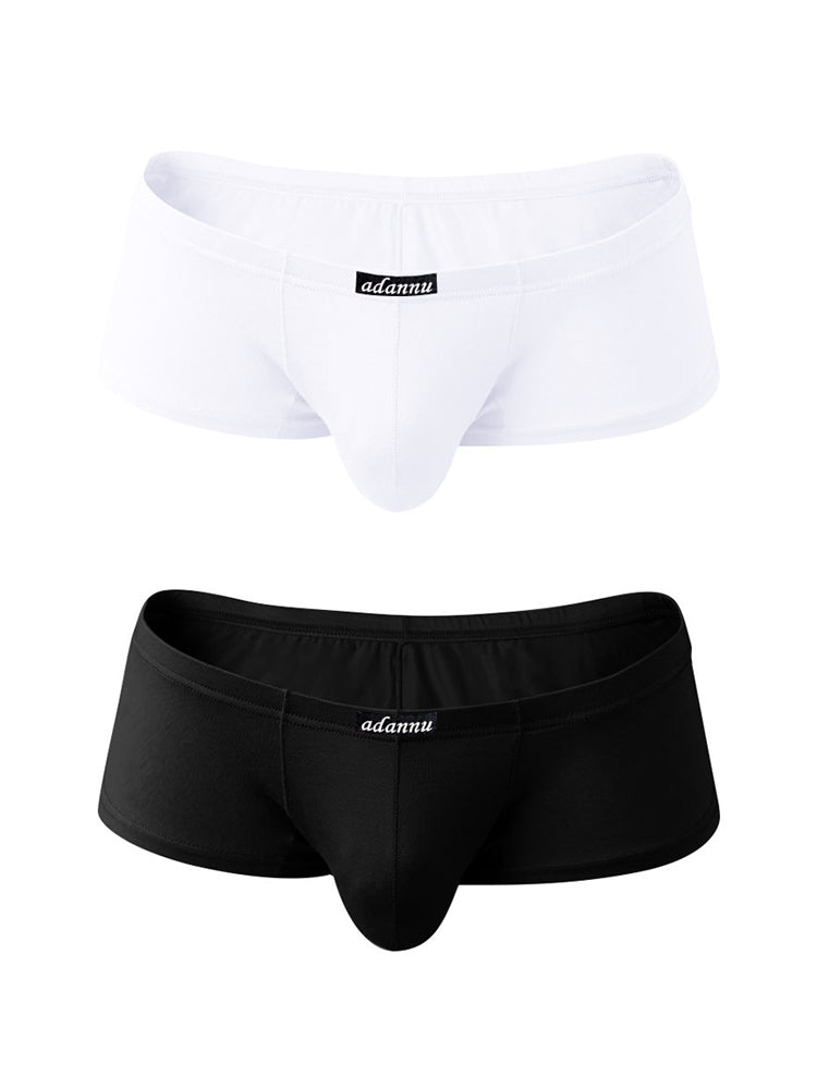 2 Pack Men's Sexy Low-rise Roomy Pouch Trunks | dmunderwear variant image