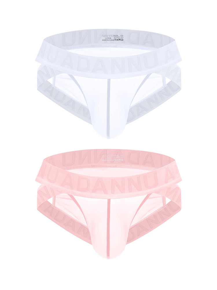 2 Pack Men's Sexy Odor-Control Stretch Fit Semi-Transparent Sporty Cut Bikini | dmunderwear variant image