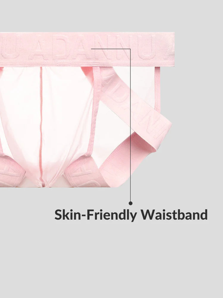2 Pack Men's Sexy Odor-Control Stretch Fit Semi-Transparent Sporty Cut Bikini | dmunderwear detail image 5