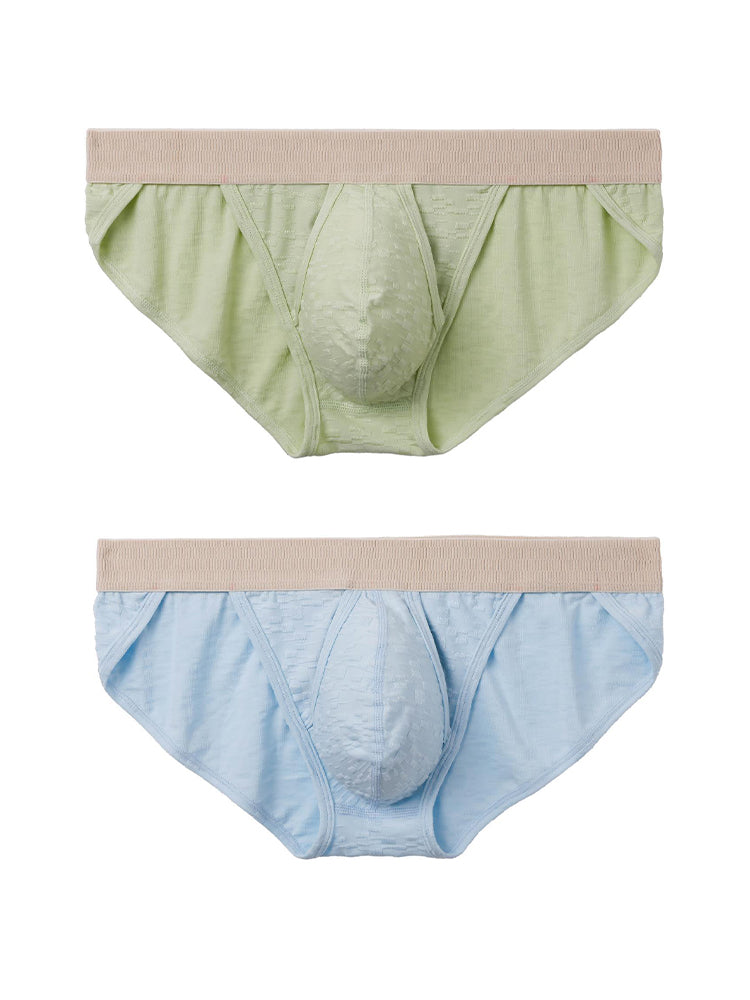 2 Pack Men's Low-Rise Split-Side Bikini with Separate Pouch | dmunderwear variant image