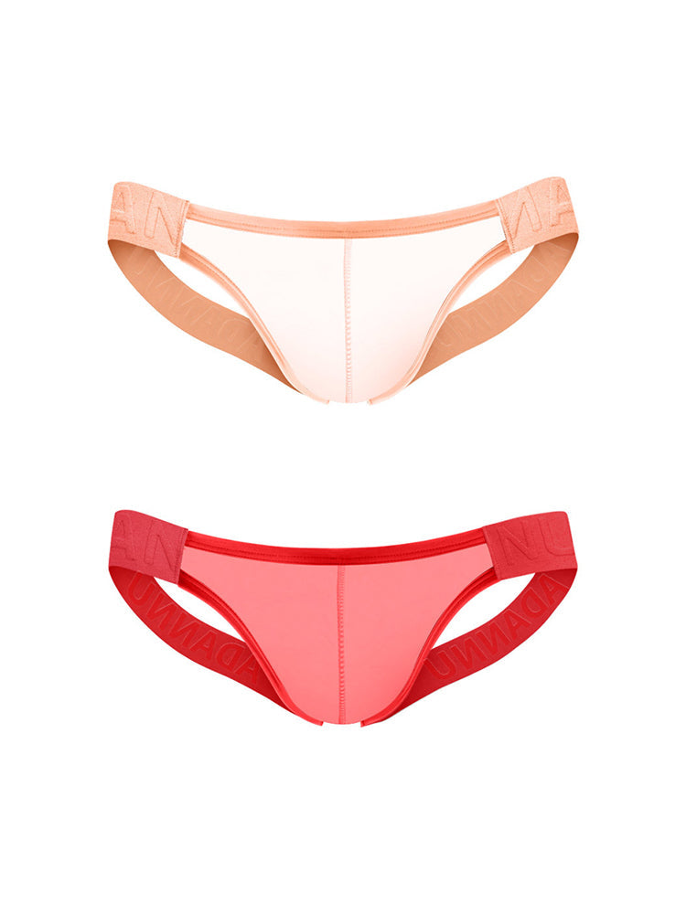 2 Pack Men's Sheer Elegance Comfy Waistband Stretch Fit Jockstrap | dmunderwear variant image