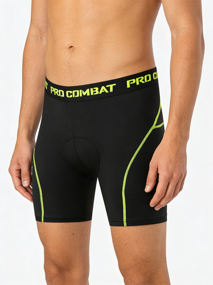 2 Pack Men's Shock-Absorbing Pad High-Stretch Sporty Activewear Tights | dmunderwear detail image 3