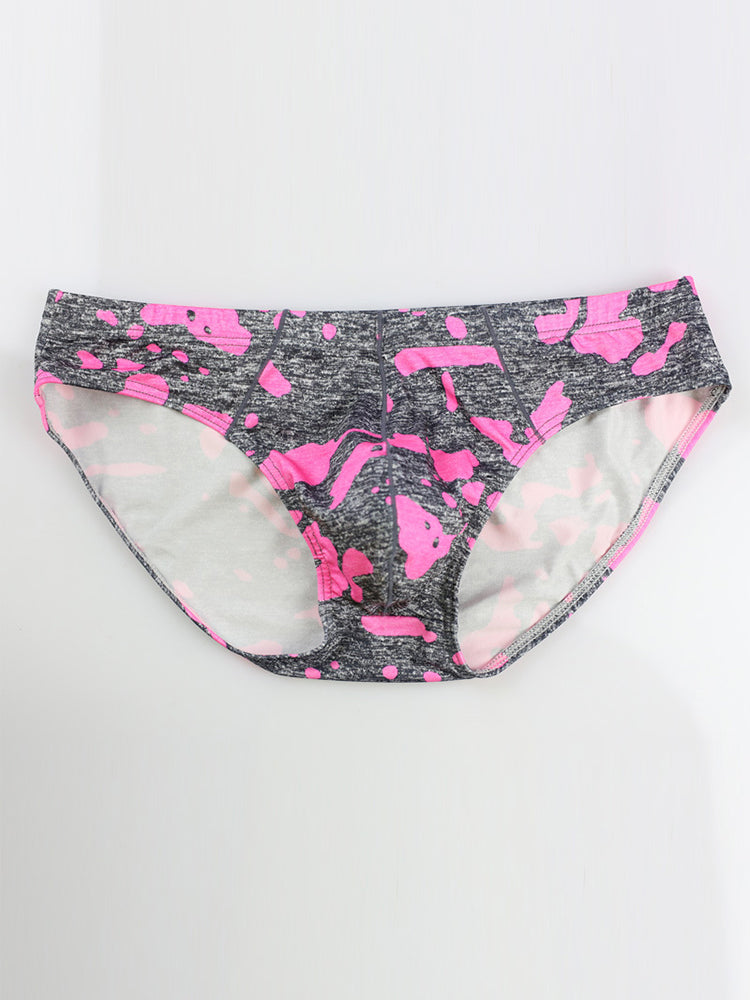 2 Pack Men's Camo Print U-Pouch Briefs | dmunderwear detail image 1