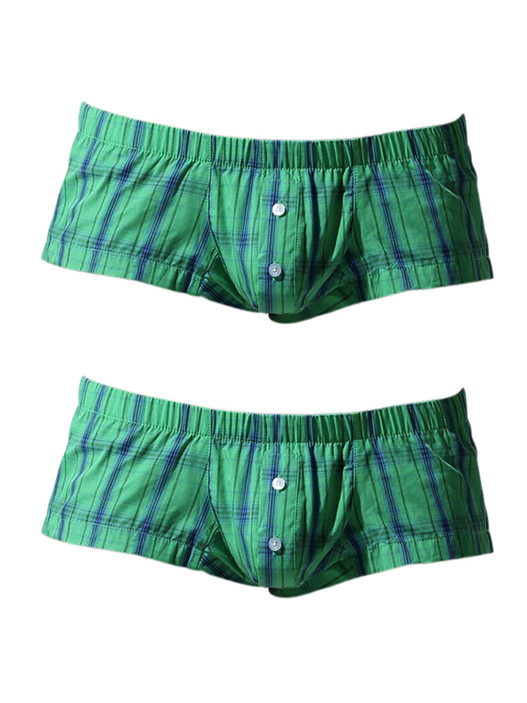 2 Pack Men's Soft Cotton Day-Long Comfort Shape-Retaining Fabric Boxers Shorts | dmunderwear detail image 12