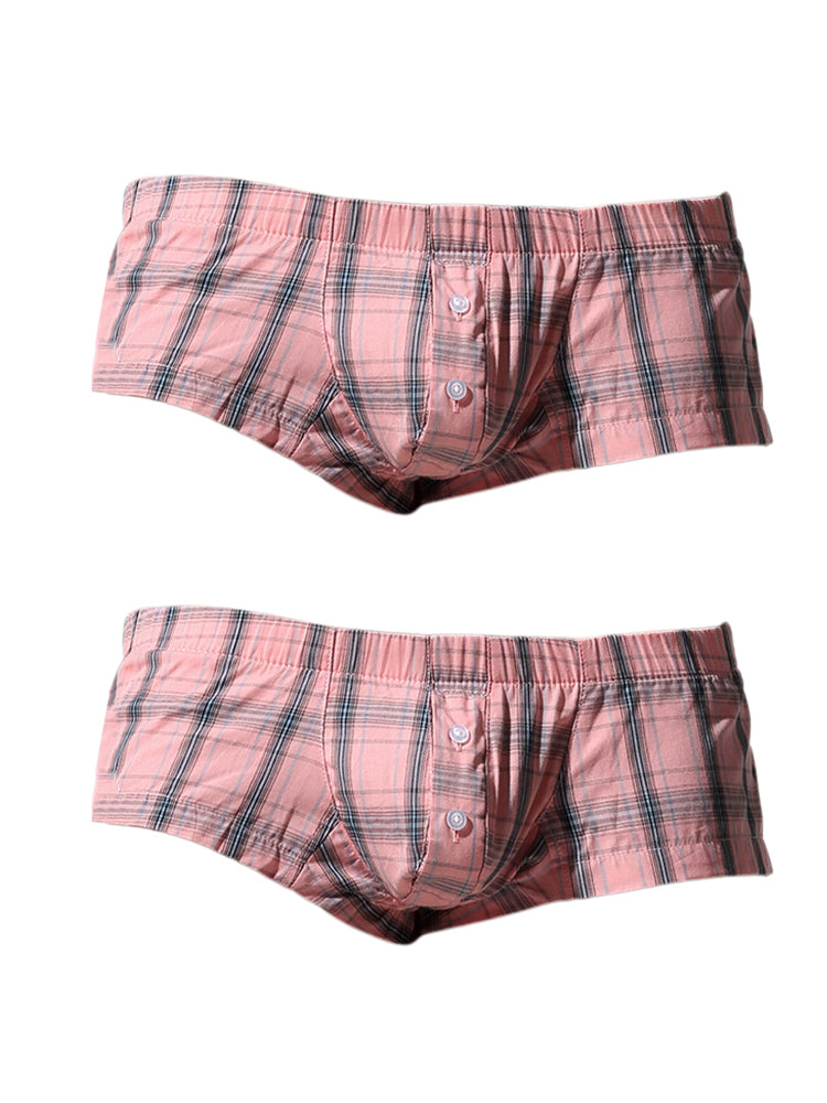 2 Pack Men's Soft Cotton Day-Long Comfort Shape-Retaining Fabric Boxers Shorts | dmunderwear detail image 7