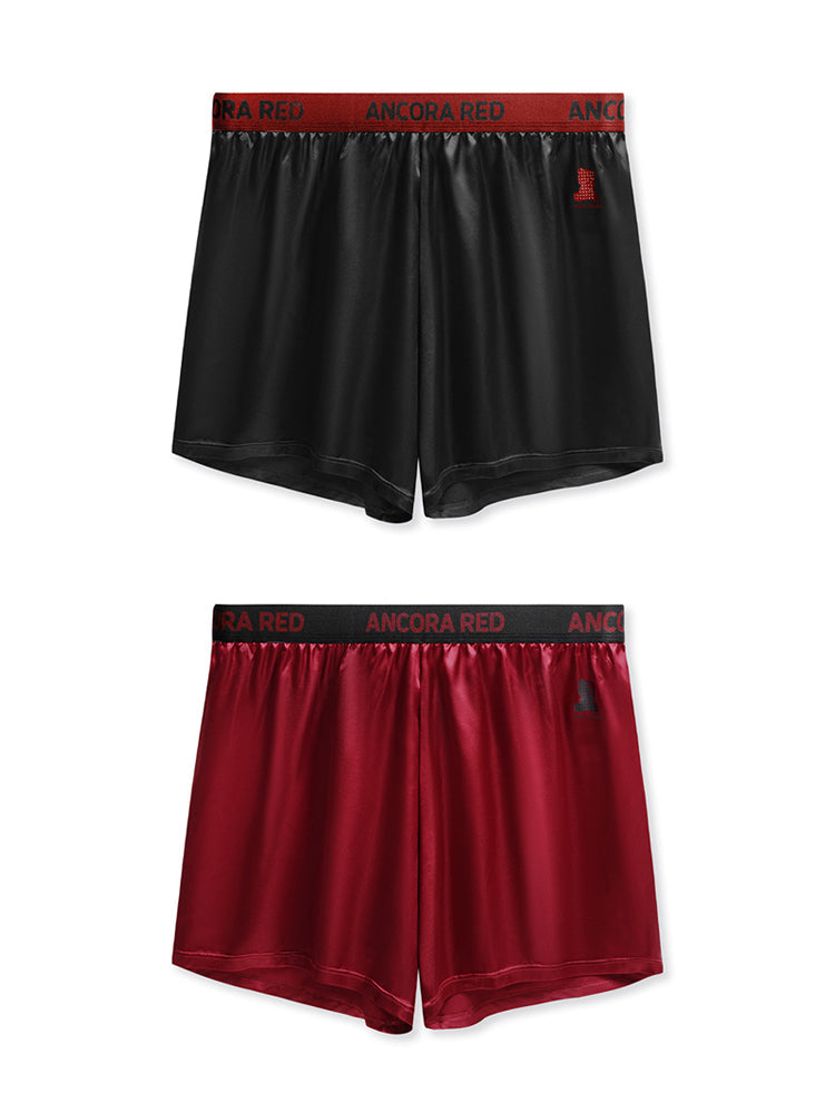 2 Pack Men's Solid Lounge Casual Boxers | dmunderwear variant image