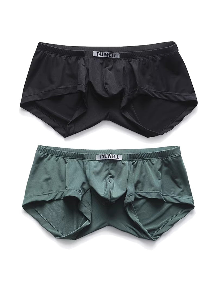 2 Pack Men's Stretch Fit Lightweight & Airy Solid Color Premium Comfy Trunks | dmunderwear detail image 16