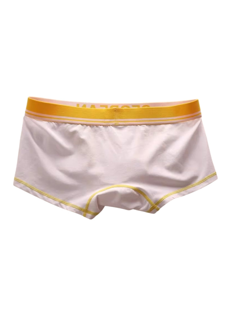 2 Pack Men's Fashion Color-Block Mesh Cotton Trunks with U-Contour Pouch | dmunderwear detail image 11