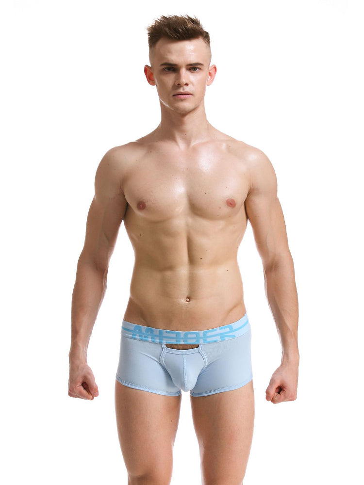 2 Pack Men's Supportive Pouch Breathable Comfort Quick-Dry Stretch Trunks | dmunderwear detail image 1
