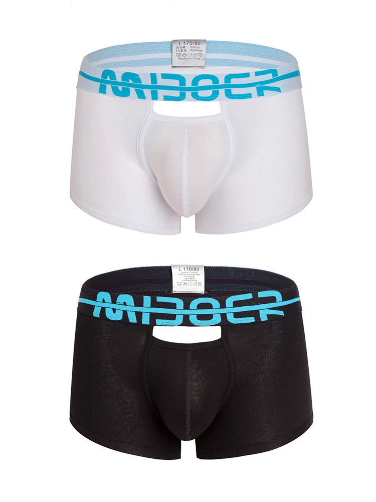 2 Pack Men's Supportive Pouch Breathable Comfort Quick-Dry Stretch Trunks | dmunderwear detail image 17