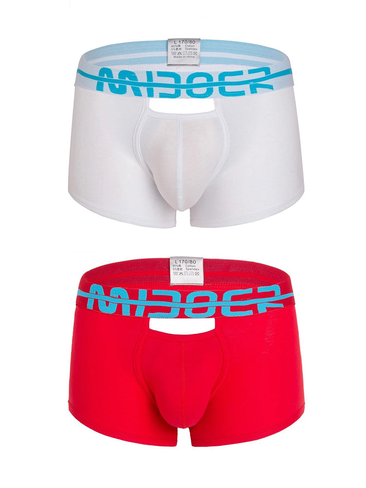2 Pack Men's Supportive Pouch Breathable Comfort Quick-Dry Stretch Trunks | dmunderwear variant image