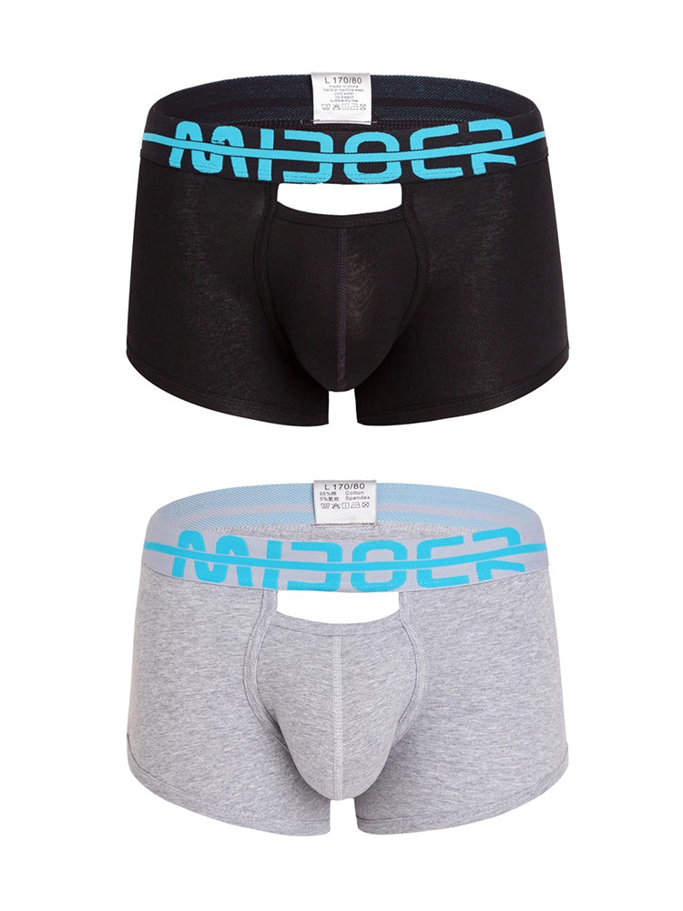 2 Pack Men's Supportive Pouch Breathable Comfort Quick-Dry Stretch Trunks | dmunderwear detail image 7