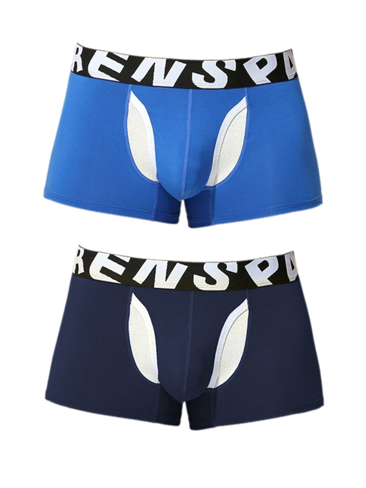 2 Pack Men's Supportive Separate Pouch Sexy & Anti-Moisture Trunks | dmunderwear detail image 17