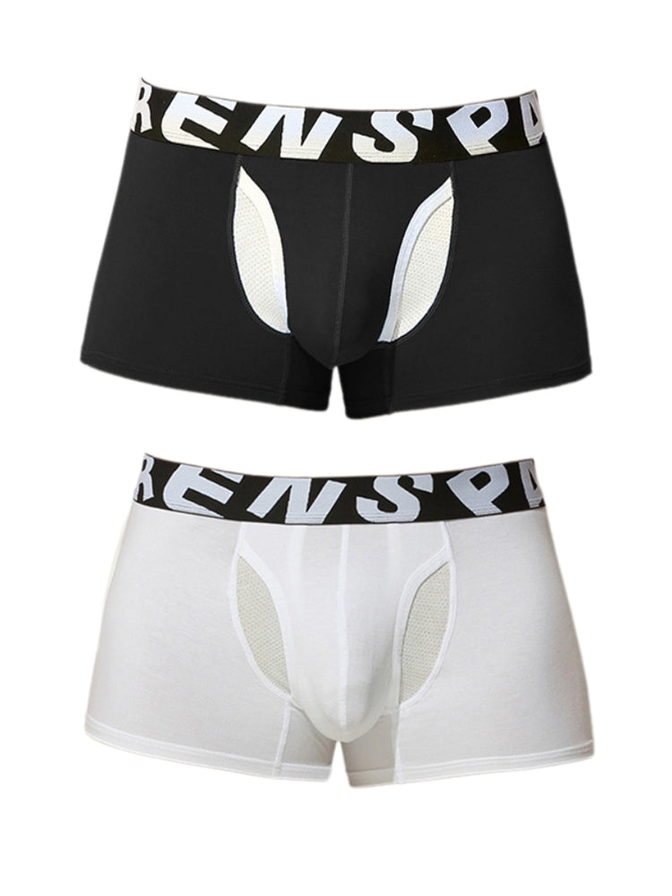 2 Pack Men's Supportive Separate Pouch Sexy & Anti-Moisture Trunks | dmunderwear variant image