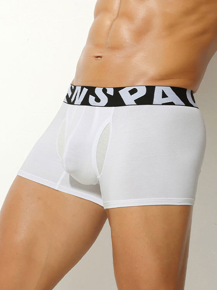 2 Pack Men's Supportive Separate Pouch Sexy & Anti-Moisture Trunks | dmunderwear detail image 9