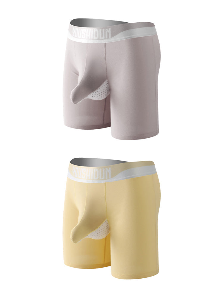 2 Pack Men's Supportive Separated Pouch Ultra-Soft Anti-Chafing Midway Briefs | dmunderwear detail image 14