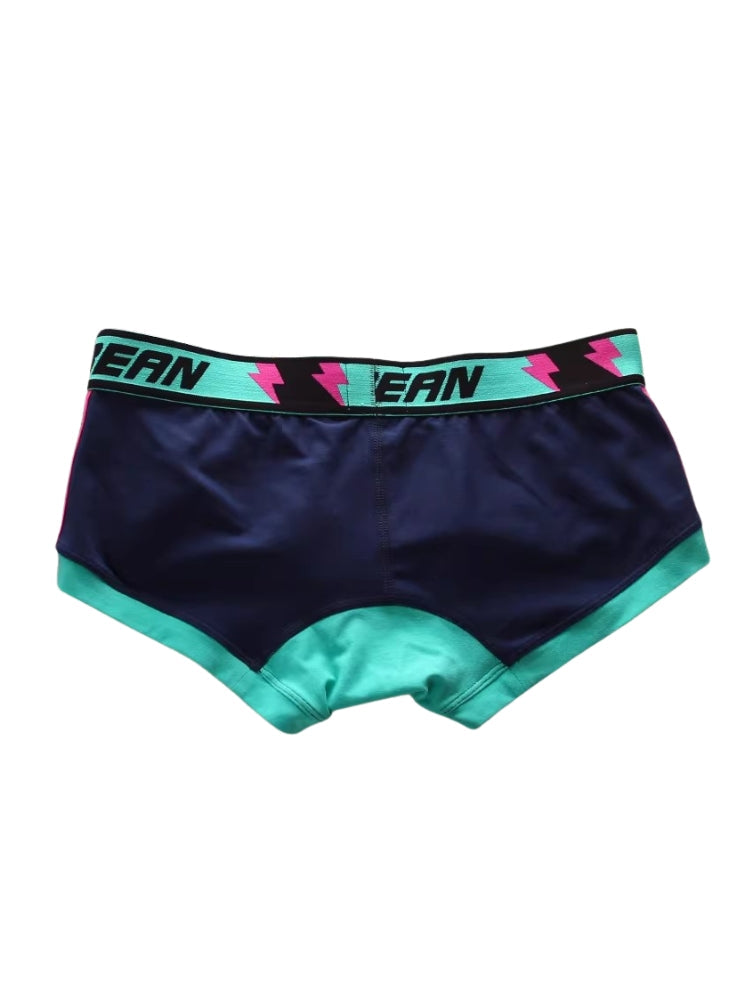 2 Pack Men's Cotton Sport Trunks with U-Pouch & Color-Block Design | dmunderwear detail image 10