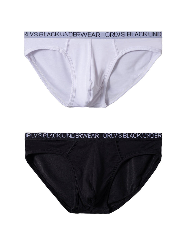 2 Pack Men's Trendy Seamless Waistband Ultra-Soft Fabric Stay-Put Fit Briefs | dmunderwear variant image