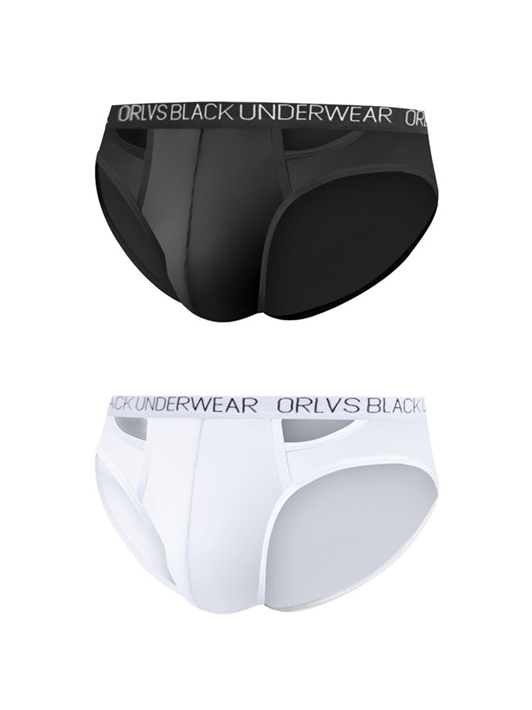 2 Pack Men's U-Pouch Double-Layer Modal Sports Low-Rise Briefs | dmunderwear variant image
