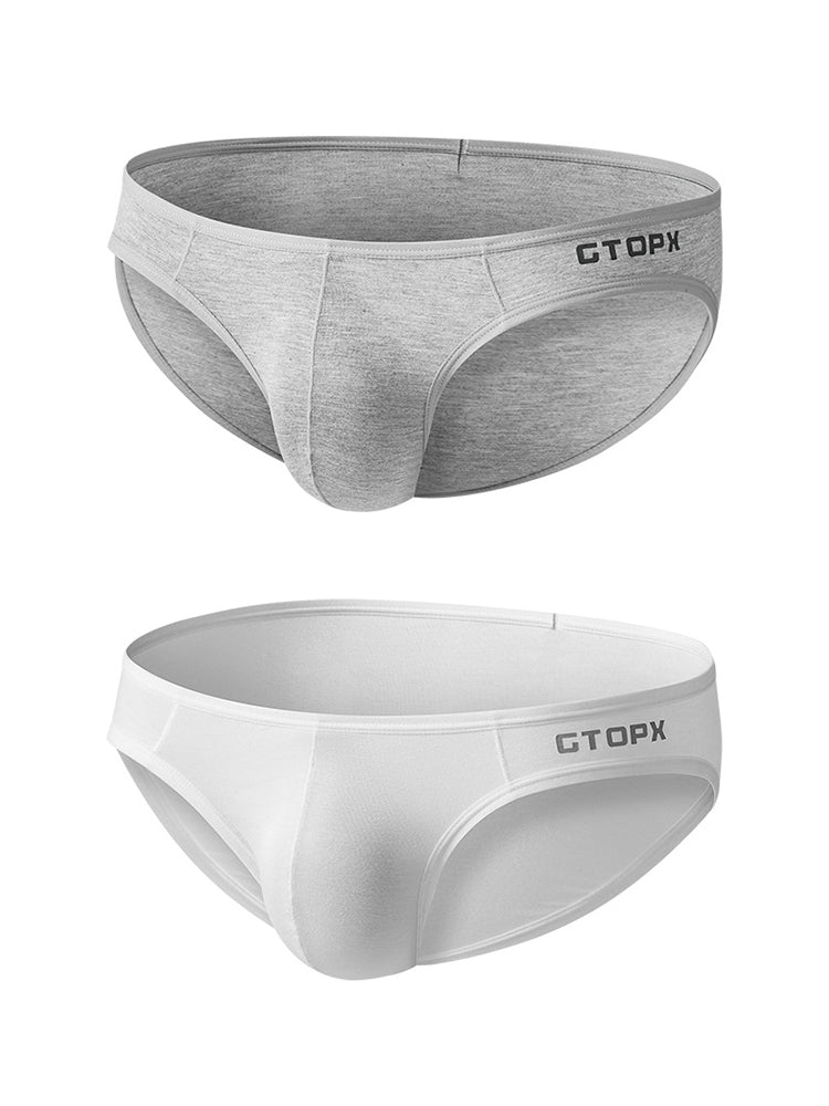 2 Pack Men's U-Shaped Pouch Single Layer Moisture-Wicking Comfortable Sexy Bikini | dmunderwear variant image