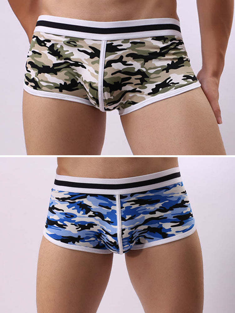 2 Pack Men's Ultra-Soft Bold Prints Sporty Cut Anti-Chafing Snug Fit Trunks | dmunderwear variant image