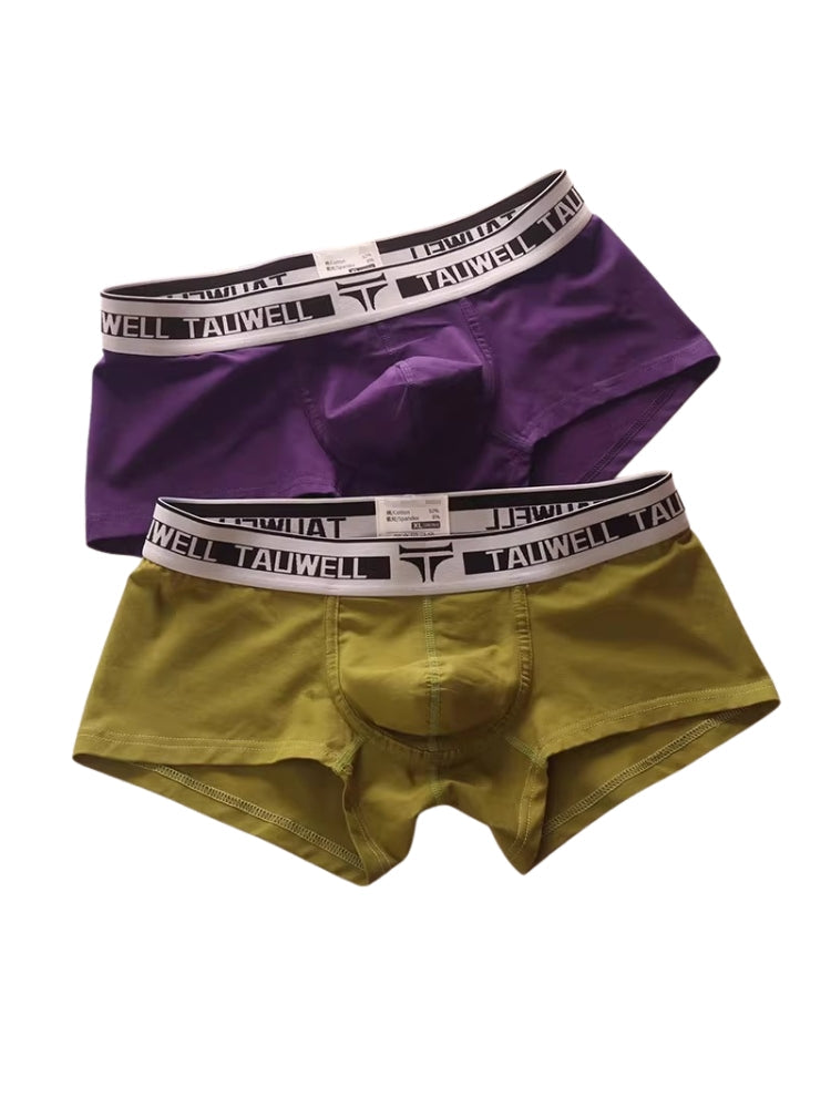 2 Pack Men's Ultra-Soft Breathable Cotton Supportive Fit Sporty Cut Comfy Trunks | dmunderwear detail image 13