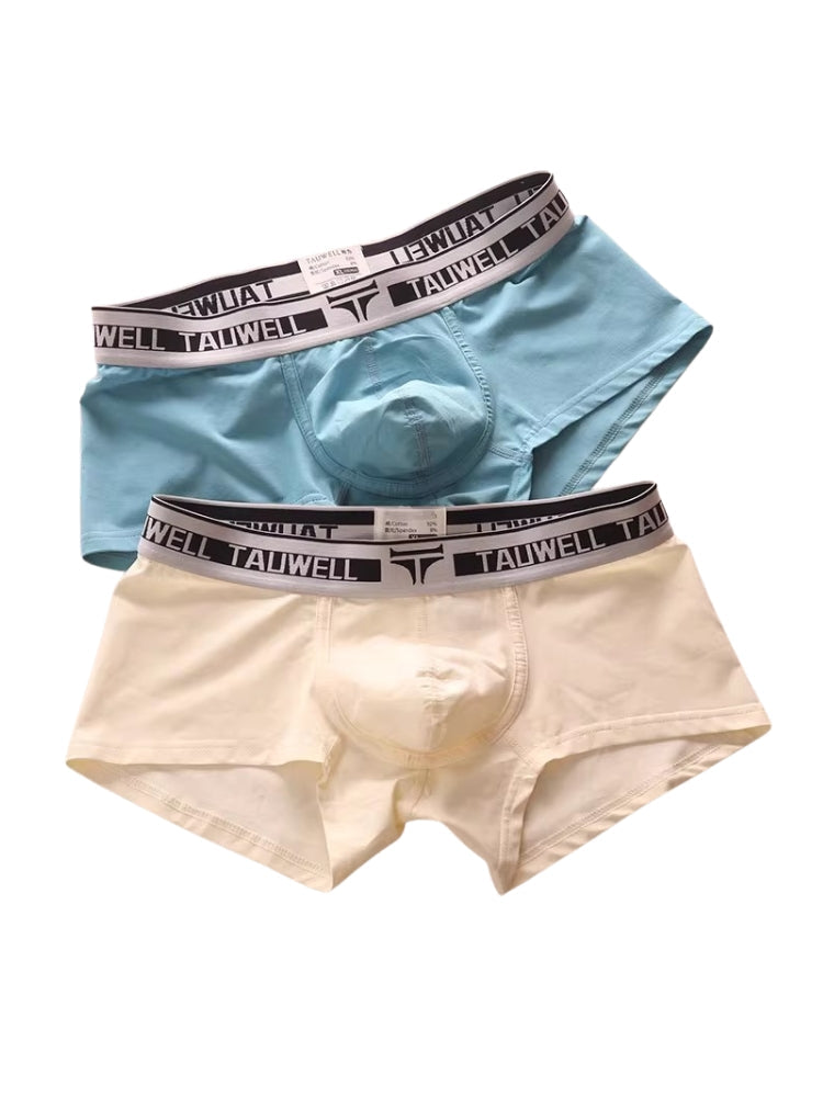 2 Pack Men's Ultra-Soft Breathable Cotton Supportive Fit Sporty Cut Comfy Trunks | dmunderwear detail image 14