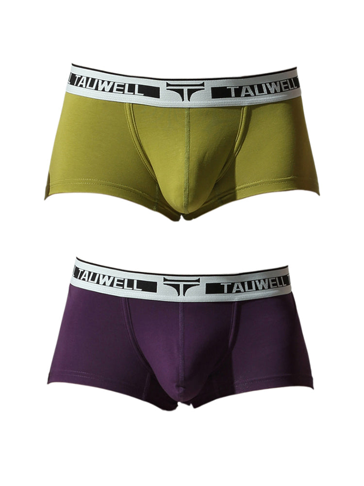 2 Pack Men's Ultra-Soft Breathable Cotton Supportive Fit Sporty Cut Comfy Trunks | dmunderwear variant image