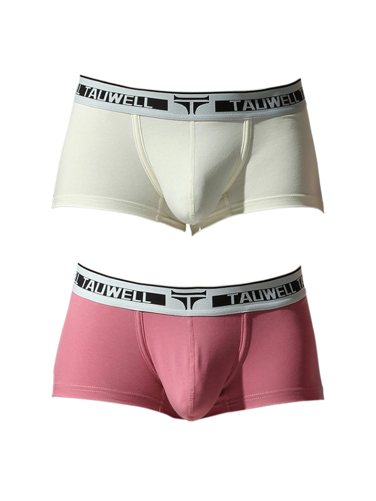 2 Pack Men's Ultra-Soft Breathable Cotton Supportive Fit Sporty Cut Comfy Trunks | dmunderwear detail image 7
