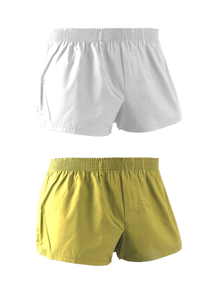 2 Pack Men's Ultra-Soft Cotton Comfy Waistband Odor-Control Boxers | dmunderwear variant image