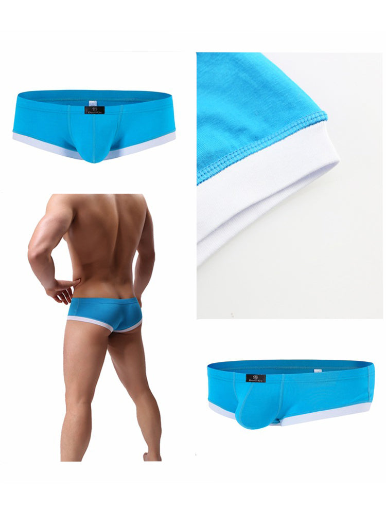 2 Pack Men's Ultra-Soft Modal Breathable Seamless Comfort Low-Rise Trunks | dmunderwear detail image 5