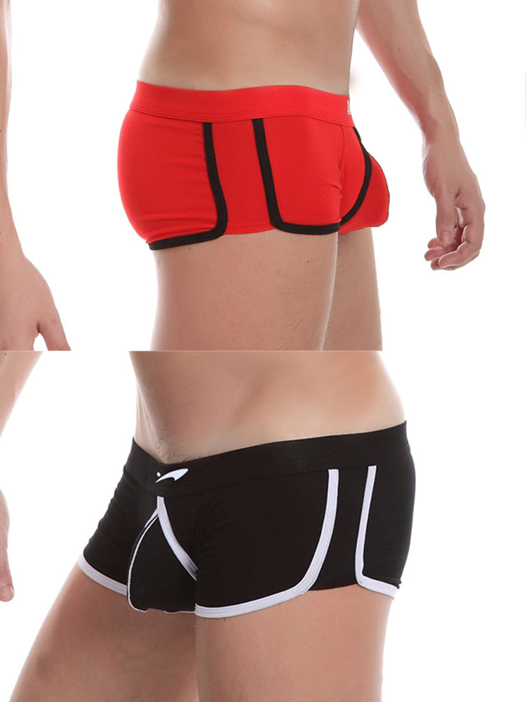 2 Pack Men's Ultra-Soft Modal Low-Rise Comfy Waistband Odor-Control Trunks | dmunderwear detail image 7