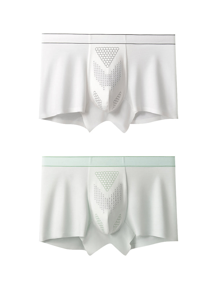 2 Pack Men's Ultra-Soft Modal Seamless Odor-Control Antibacterial Trunks | dmunderwear variant image