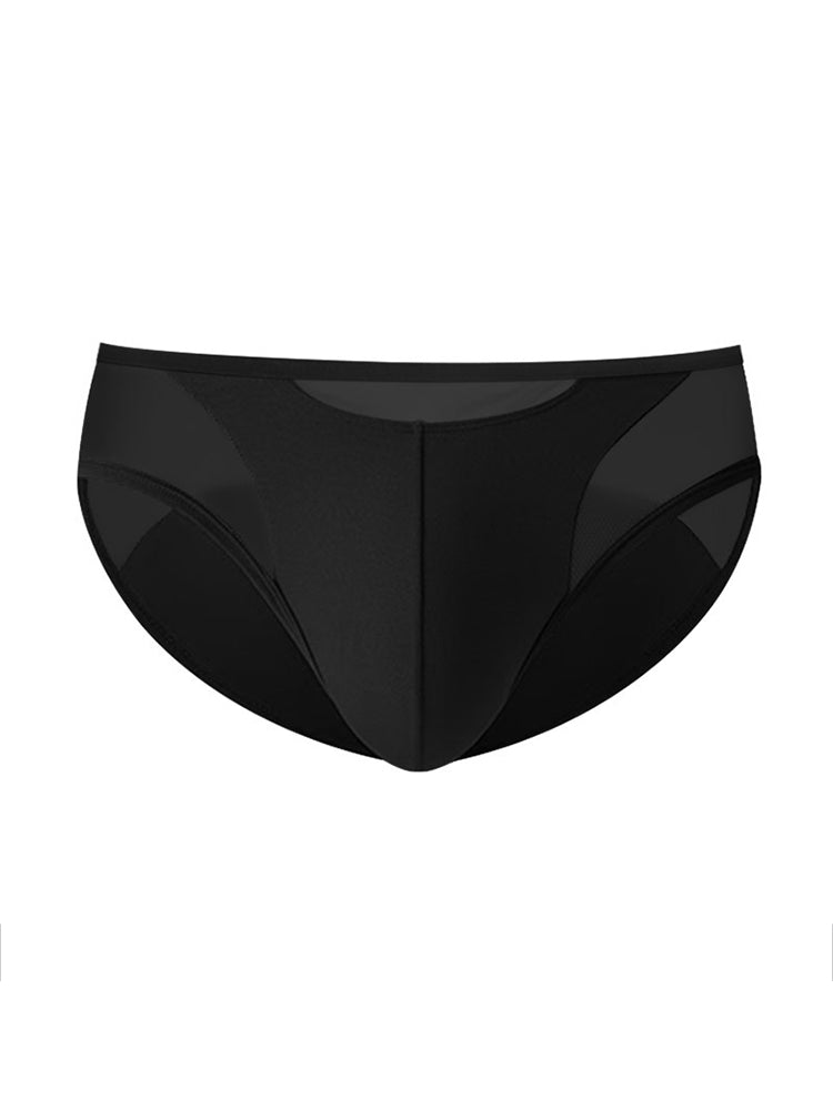 2 Pack Men's Ultra-Soft Modal Sheer Single-Layer Low-Rise Briefs | dmunderwear detail image 1